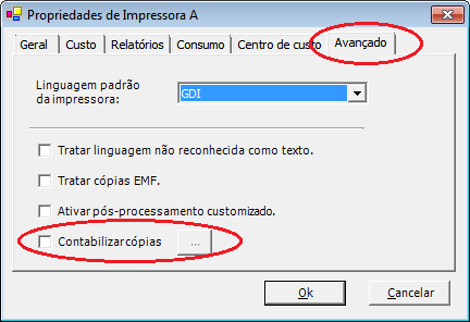 Imagem demonstrando como ativar o registro de cópias.