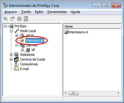 Localize as impressoras de rede