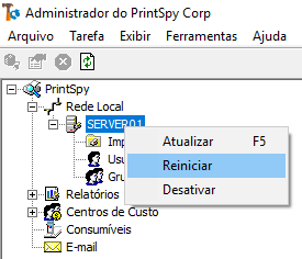 Reinicie o serviço PrintSpy