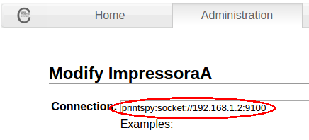 Configurar printspy backend