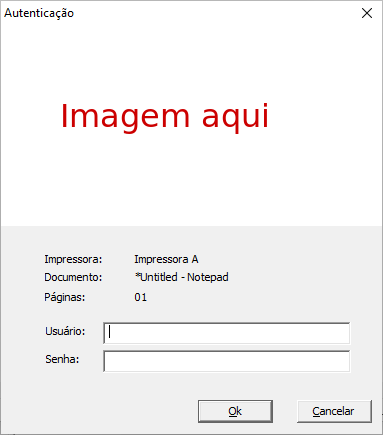 Interface de autenticação com cabeçalho customizado