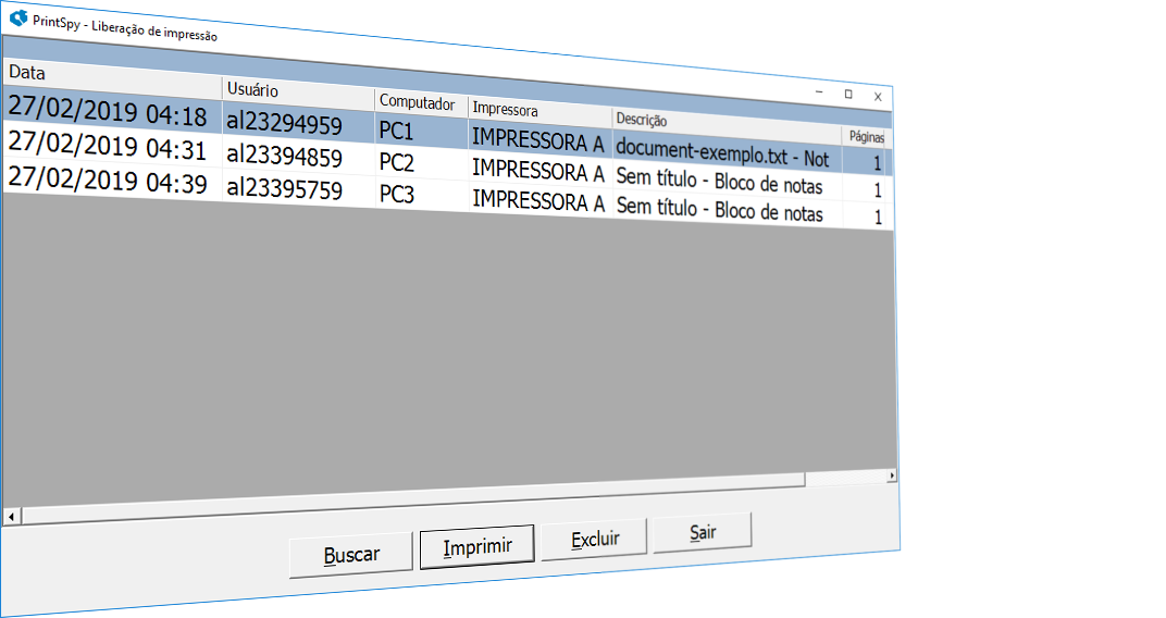 Interface de liberação de impressão aprimorada