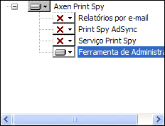 Selecionando apenas o Administrador na instalação do PrintSpy Corp