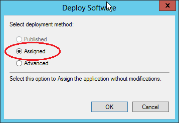Opções do modo de distribuição de software